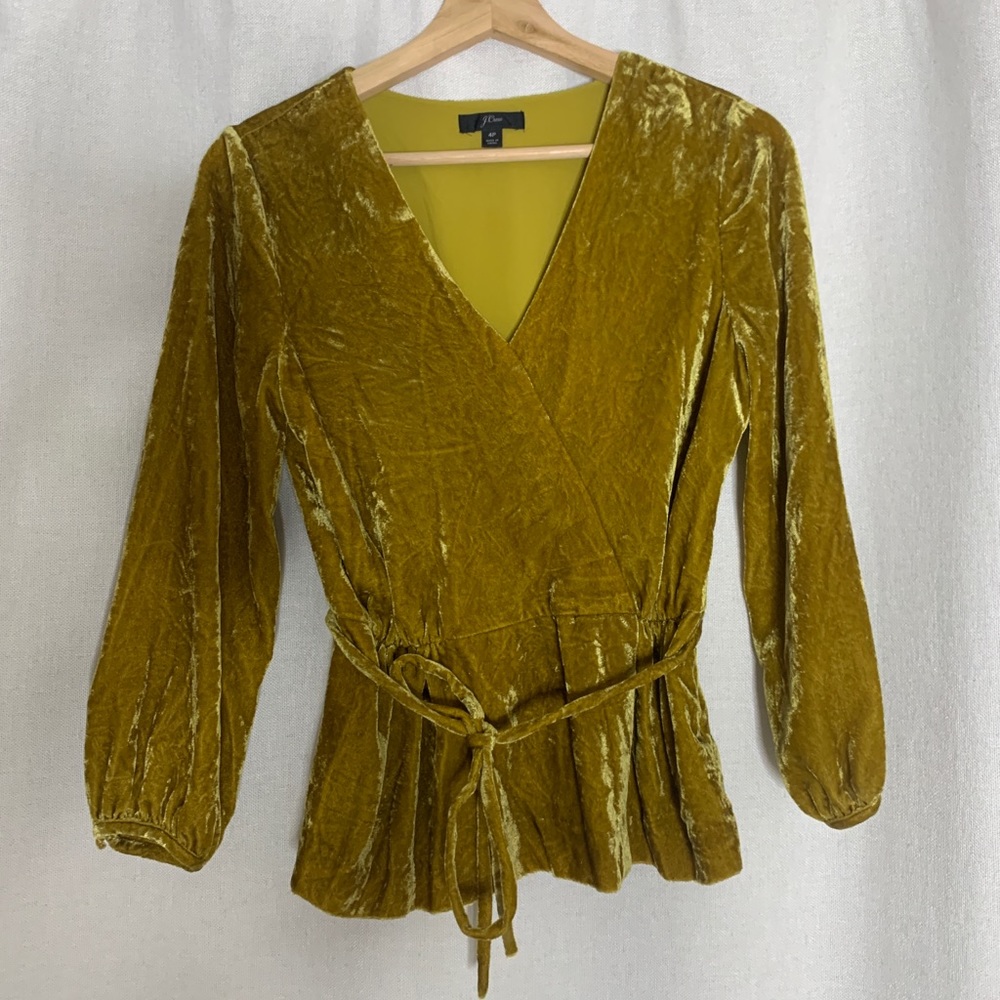 J Crew velvet top